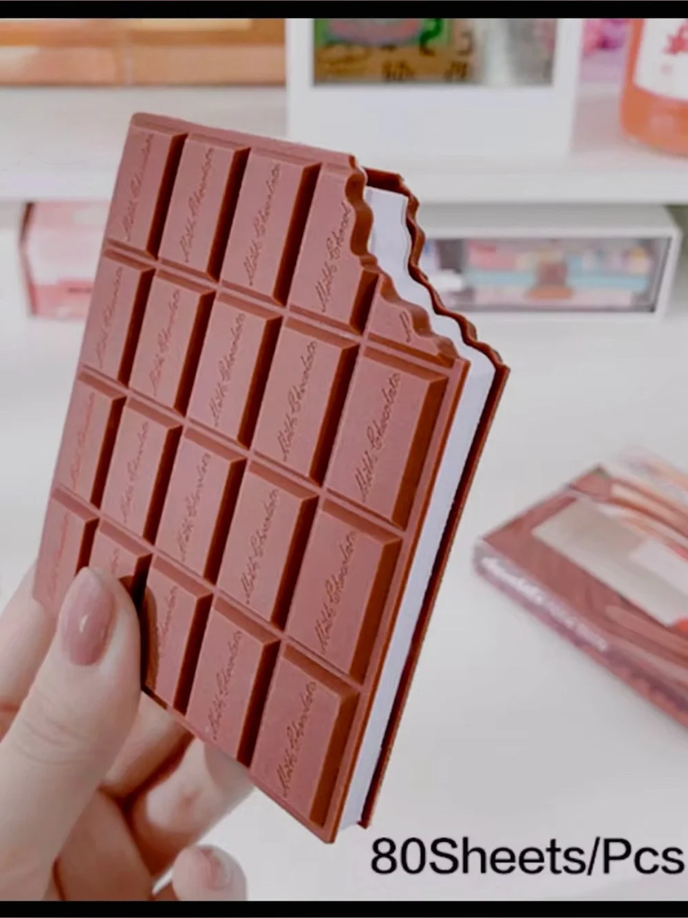 New notepad Creative Chocolate Shape Note Book Student Cartoon Cute Tearable fun